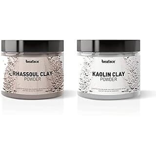Beaface Combo of 2 Rhassoul and Kaolin Clay Powder Each of 100 gm (Regenerates Skin cells and Reduce Wrinkles) - Skin Care - Face Cleansers | Buy online on ZillyBuy