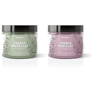 Beaface Combo pack French Pink Clay and French Green Clay (Pack of 2x100gm) - Skin Care - Face Cleansers | Buy online on ZillyBuy