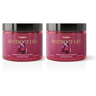 Beaface Beetroot Face Brightening Gel 100gm Pack | Glowing Skin | Reduces Black Spots | Repairs Damage Skin | NaturalHerbal | Increases Skin Elasticity | Anti Wrinkle | All Skin Types (Pack of 2) - Skin Care - Face Cleansers | Buy online on ZillyBuy