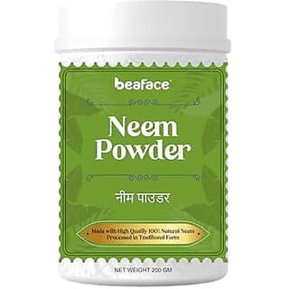 Beaface Pure Neem Powder for Skin and Hair Care | Natural Face Pack and Hair Mask for Acne Dandruff and Brightening | 200g Herbal Multipurpose Powder for Men and Women - Hair Oils, Care, and Styling | Buy online on ZillyBuy