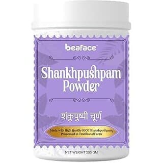 Beaface Shankhpushpi Powder for Memory Support and Brain Health | Ayurvedic Herbal Supplement for Focus Clarity and Stress Relief | Wild Cultivated PureNatural 200g - Hair Oils, Care, and Styling | Buy online on ZillyBuy