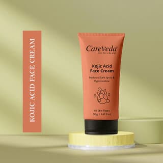 CareVeda Kojic Acid Face Cream  Reduces Dark Spots & Pigmentation, Suitable for All Skin Types, 50gm - Skin Care - Face Cleansers | Buy online on ZillyBuy