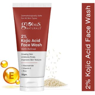 Globus Naturals 2 Kojic Acid Face Wash Enriched with Retinol  Niacinamide Suitable for All Skin Types 50gm - Skin Care - Face Cleansers | Buy online on ZillyBuy