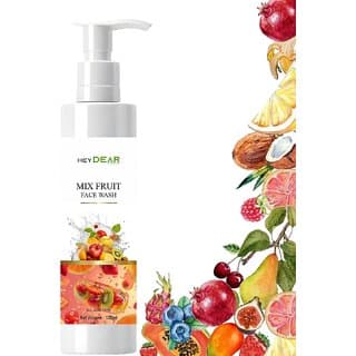 HEYDEAR Mix Fruit Face Wash - Natural Gentle Cleanser for All Skin Types, 100ml - Skin Care - Face Cleansers | Buy online on ZillyBuy