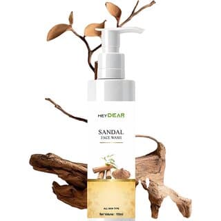 HEY DEAR Sandalwood Face Wash - Natural Cleanser for All Skin Types (100ml) - Skin Care - Face Cleansers | Buy online on ZillyBuy