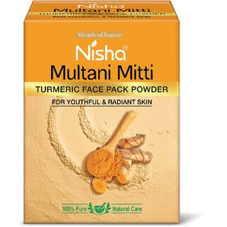 Nisha Turmeric Multani Mitti For Face (100g , Pack OF 3) | Natural Oil Control, Acne & Tan Removal - Skin Care - Face Cleansers | Buy online on ZillyBuy
