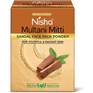 Nisha sandal Multani Mitti For Face (100g , Pack OF 3) | Natural Oil Control, Acne & Tan Removal - Skin Care - Face Cleansers | Buy online on ZillyBuy