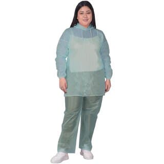 MULTIWA Waterproof Rain Coat for Women with Pants Polyester Waterproof Rain Coat Women Rain Coat, Rain Poncho for women Waterproof, Women's Rainwear set FREE SIZE - Uncategorized | Buy online on ZillyBuy