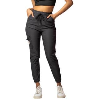 MULTIWA Women Cargo Jogger Pant | Women's Cotton Regular Fit Mid Rise Cargo Gym Joggers Track Pants (M, Grey) - Uncategorized | Buy online on ZillyBuy