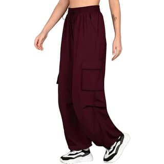 MULTIWA Women Loose Fit Parachute Cargo Pants for Woman, Trousers for Women High Waist, Cargo Pants for Women High Waist, Lightweight and Comfortable Cargo with Multiple Pockets for Girls and Women - Uncategorized | Buy online on ZillyBuy