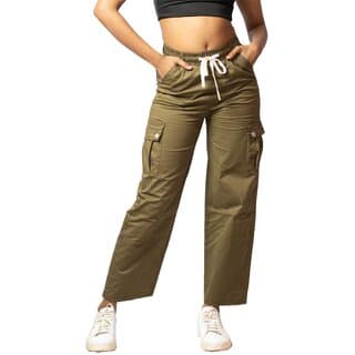 MULTIWA Women Straight Fit Cargo Pant (M, Green) - Uncategorized | Buy online on ZillyBuy