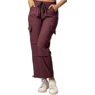 MULTIWA Women's & Girls' Solid High Waist with Pockets Cargo Pants (XL, Red) - Uncategorized | Buy online on ZillyBuy