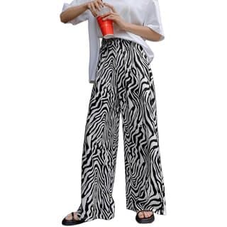 Multiwa Women Animal Printed Stylish Comfort Fit Palazzo Pants Trousers With Pockets - Uncategorized | Buy online on ZillyBuy