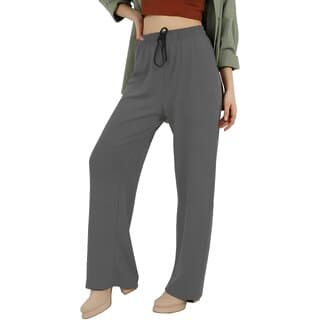 MULTIWA Women's High Rise Cotton Straight Pant,Stretchy Parallel Leg Pyjama for Night wear Ankle Straight Loose Pant - Uncategorized | Buy online on ZillyBuy