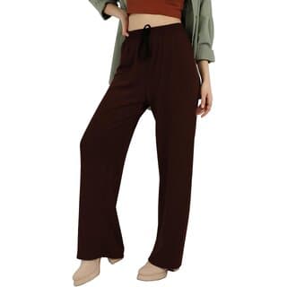 MULTIWA Women's High Rise Cotton Straight Pant,Stretchy Parallel Leg Pyjama for Night wear Ankle Straight Loose Pant - Uncategorized | Buy online on ZillyBuy