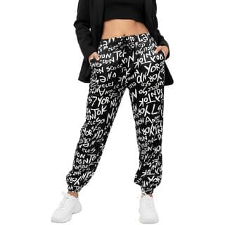MULTIWA korean jogger pants for women stylish letter jogger pants with loose fit perfect joggers for women (L) - Uncategorized | Buy online on ZillyBuy