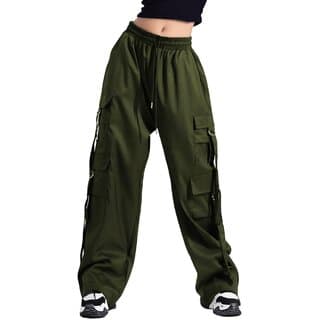 MULTIWA chic and versatile 6-pocket baggy parachute cargo pants Hippie Streetwear Oversize pants for women and girls - Uncategorized | Buy online on ZillyBuy