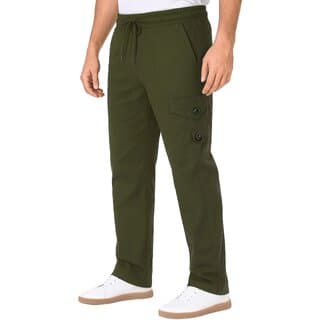 MULTIWA Men's Twill Cargo Pants with Elastic Waistband & Drawstring Multiple Pockets Loose Fit Hem Premium Fabric Comfortable Daily & Travel Wear - Uncategorized | Buy online on ZillyBuy