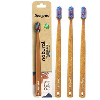 (Pack of 3) DENCRUS Octa Clean Eco-friendly Toothbrush Octagonal Head, Ultra-Soft Bristles, Anti-Bacterial - Oral Care | Buy online on ZillyBuy