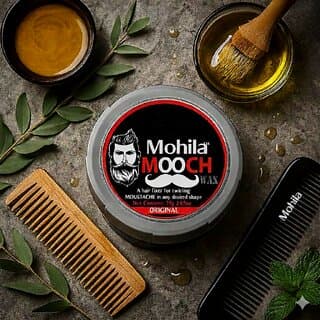Mohila Mooch Moustache Wax for Men - Strong Hold  Long Lasting Styling Wax  Natural Look  Original Scent  75g Pack of 1 - Hair Oils, Care, and Styling | Buy online on ZillyBuy