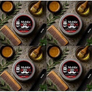 4 Packs of Mooch Moustache Wax for Men - Strong Hold  Long Lasting Styling Wax  Natural Look  Original Scent  75g - Hair Oils, Care, and Styling | Buy online on ZillyBuy