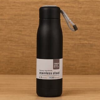 Stainless Steel Vacuum Insulated Water Bottle  500 ml  Hot  Cold Flask  Leak Proof  Travel Friendly  BLACK - Kitchen Tools | Buy online on ZillyBuy