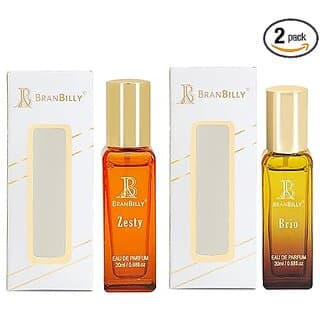 (PACK OF 2) BranBilly Brio & Zesty Perfume Set for Men | Aromatic, Lively & Citrusy |20 ml Each - Fragrance | Buy online on ZillyBuy