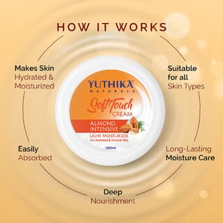 Yuthika Face Moisturizer For Women Men Almond Intensive For Hydrated Smooth Skin - Blue - image 2