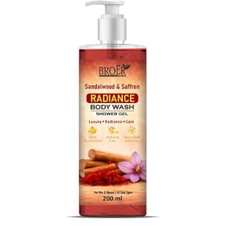BROER Naturals Sandalwood  Saffron Radiance Luxury Body Wash 200ml - Bath Soaps and Gels | Buy online on ZillyBuy