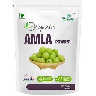 Hasumi 100% Organic Amla Powder, Rich in Vitamins, Minerals, Antioxidants & Fiber, 100gm - Shampoos and Conditioners | Buy online on ZillyBuy
