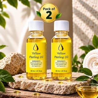 (Pack Of 2) Rice Pure Yellow Peeling Oil With Natural Extracts For Exfoliating Skin Care (30Ml) - Oral Care | Buy online on ZillyBuy