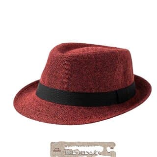 Elegant Handwoven Red Fedora - Stylish Fashion Accessory - Uncategorized | Buy online on ZillyBuy