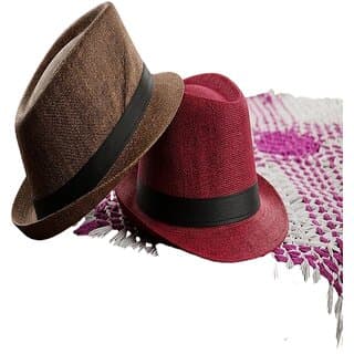 Stylish Unisex Fedora Hats - Set of 2 - Uncategorized | Buy online on ZillyBuy