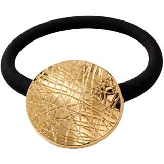Kimti Hair Tie (Gold, Round Textured Gold Hair Tie) - Hair Oils, Care, and Styling | Buy online on ZillyBuy
