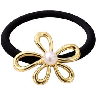 Kimti Hair Tie (Gold, Pearl Flower Gold Hair Tie) - Hair Oils, Care, and Styling | Buy online on ZillyBuy