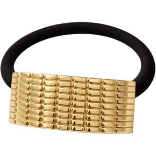 Kimti Hair Tie (Gold, Grid Texture Gold Hair Tie) - Hair Oils, Care, and Styling | Buy online on ZillyBuy