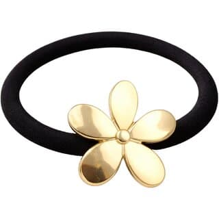 Kimti Hair Tie (Gold, Simple Flower Gold Hair Tie) - Hair Oils, Care, and Styling | Buy online on ZillyBuy