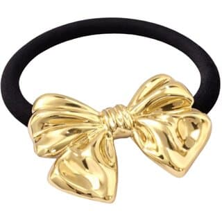 Kimti Hair Tie (Gold, Classic Bow Gold Hair Tie) - Hair Oils, Care, and Styling | Buy online on ZillyBuy