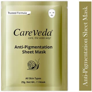 Careveda Tone & Glow Anti Pigmentation Sheet Mask Suitable For All Skin Types, 25Gm - Skin Care - Face Cleansers | Buy online on ZillyBuy
