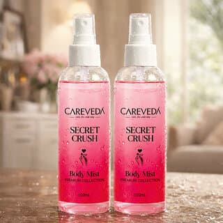(Pack Of 2) | Careveda Secret Crush Body Mist For Women | Long Lasting Fruity Floral Fragrance Perfume Spray, 100Ml Each - Fragrance | Buy online on ZillyBuy