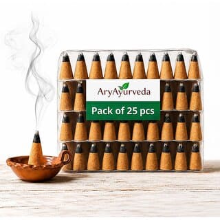(Pack of 25) AryAyurveda Dhoop Cones-Natural Fragrance Incense Cones for Puja, Meditation  Home Fragrance, Long Lasting - Home Decor | Buy online on ZillyBuy