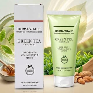 Green Tea Face Wash  Vitamin C, Honey  Almond Enriched  Oil Control  Deep Cleansing  For Oily to Normal Skin  100m - Skin Care - Face Cleansers | Buy online on ZillyBuy