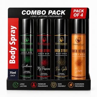 Men Body Spray Combo Pack of 4 (75ml Each)  Long Lasting Fragrance Deodorant Set  Premium Daily Use Deo for Men - Fragrance | Buy online on ZillyBuy