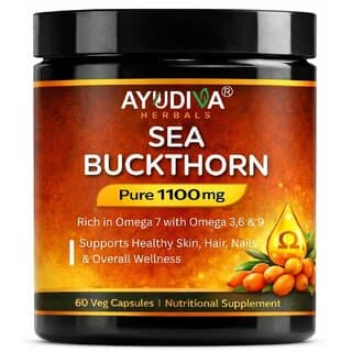 Ayudiva Herbals Sea Buckthorn Capsules - Hair Oils, Care, and Styling | Buy online on ZillyBuy