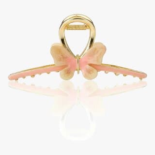 Butterfly Hair Claw  Pink and Cream Enamel with Gold Finish - Hair Oils, Care, and Styling | Buy online on ZillyBuy