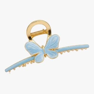 Luxury Blue Butterfly Hair Clip  Gold Metal Grip - Hair Oils, Care, and Styling | Buy online on ZillyBuy