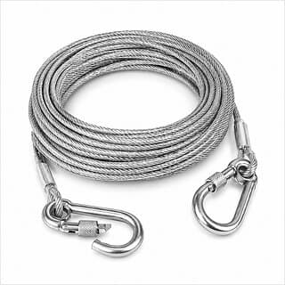 Heavy Duty Stainless Steel Clothesline 5 Meter with Carabiner Hooks, Portable Rust Proof Drying Wire for Balcony, Travel, Bathroom, Outdoor Camping, Space Saving Cloth Line - Closet/Laundry/Shoe Organization | Buy online on ZillyBuy