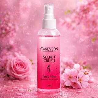 Careveda Secret Crush Body Mist 100Ml | Long Lasting Fruity | Refreshing Perfume Spray For Women | Premium 100 Ml - Shampoos and Conditioners | Buy online on ZillyBuy