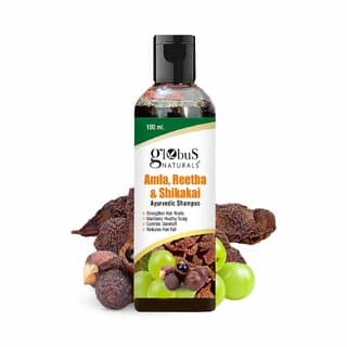 Globus Naturals Amla Reetha Shikakai Shampoo, Natural & Mild Hair Cleanser, For for Healthy Hair and Scalp, Suitable For All Hair Types 100 ml - Shampoos and Conditioners | Buy online on ZillyBuy