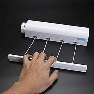Cloth Hanging Rope Retractable | extendable Clothes line | Laundry Dry Rope | wall Mounted Balcony Hanger | Automatic Retractable Clothesline | - Closet/Laundry/Shoe Organization | Buy online on ZillyBuy